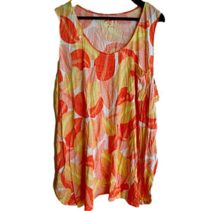 JOE Fresh + “Boyfriend” Size 3X Tropical Tank, NEW With Tags